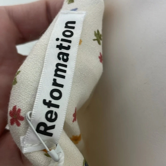 Reformation Chandler Floral Minidress In Winnie Medium NEW - Picture 6 of 7